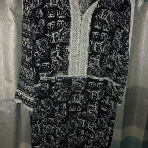 Merona NWOT elephant dress crochet XL